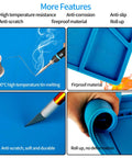 Magnetic Silicone Soldering Mat Work Station Pro Gear With Built In Ruler, showcasing heat resistance and roll-up feature.
