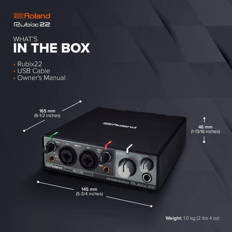 2 In 2 Out USB Audio Interface With Low Noise Preamps, XLR Combo Jacks, Hi Z Guitar Input, MIDI In Out, Compact Metal Build