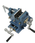 5 Inch Cross Slide Drill Press Vise With 2 Way X Y Travel Heavy Duty Iron Workhorse Locks Down Tight For Machining Projects showing durable cast iron structure.