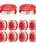 Weedeater String That Fits Craftsman Weed Wacker 0.065 Inch 30 Ft Auto Feed Replacement Spool Line 10 Pack for Craftsman Trimmers Includes 8 Spools and 2 Caps