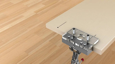 Cross Dowel Jig For Woodworking, DIY Friendly Builds, Adjustable Self Centering Drill Bit, Drills 10 Mm Barrel Nut Holes And 14 Mm Length