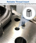 Mechanic Approved 20 Pack M10 X1.5 Metric Wire Thread Inserts Machined From Solid 304 Stainless Steel Helical Coil Sleeves shown installed.