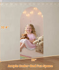 Space under Twin Size Loft Bed With LED Lights And 8 PU Fabric Storage Drawers, House Shaped Metal Bed With Playful Curtain