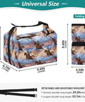 Cowboy Rides A Horse Across The Desert Insulated Lunch Bag, foldable 9.4x6.7x8.6 inches, western design, adjustable strap