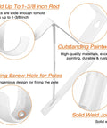 Rock Solid Heavy Duty Closet Shelf And Rod Brackets Wall Mounted Storage Supports Built Like A Tank For Sweet Home Setups White L Shape Brackets with rod holder detail.