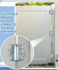 4 Pack Self Closing Screen Door Hinges Two and Three Quarter Inch Adjustable Heavy Duty Steel Spring Loaded Door Closers installed