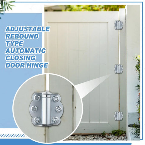 4 Pack Self Closing Screen Door Hinges Two and Three Quarter Inch Adjustable Heavy Duty Steel Spring Loaded Door Closers installed