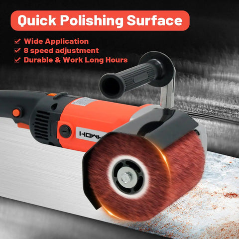 Powerful 1400W Handheld Polisher And Sander For Metal Wood Stainless Steel And Paint with eight speeds and lock switch