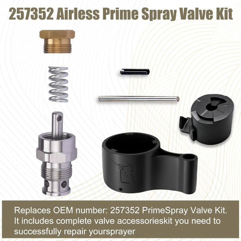 257352 Prime Spray Valve And Drain Valve Replacement For UltraMax And GMax Airless Paint Sprayers kit components