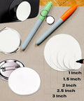 100 Pcs 1.5 Inch Round Sublimation Blank Aluminum Sheets For Heat Transfer Projects Like Breast Pins, Retractable Badge Holders