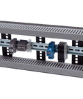4U Rackmount Low Profile DIN Rail Panel, 3.78 Inch Depth, heavy duty 14 gauge steel, fits standard 19 inch 2 post or 4 post racks