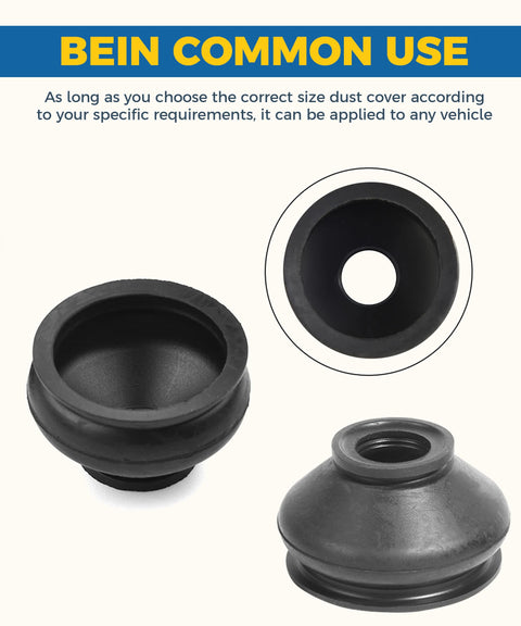 Beefed Up Six Piece Ball Joint Boots Set For Cars And Trucks Durable Heat Resistant Rubber Dust Covers That Flex With Every Turn Protect Ball Joints And Rod Ends From Wear Easy Fit Fits Most Vehicles. black rubber ball joint boots in three sizes