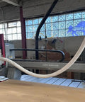 Shop Tested Heavy Duty Clear Flexible Dust Collection Hose 1 1/2 Inch By 20 Feet connected to CNC machine, used for dust removal.