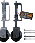 Heavy-Duty Gate Wheel With A Large Four Inch Wheel For Smooth Operation, 14.5 Inch Gate Support Roller, bolt fittings included