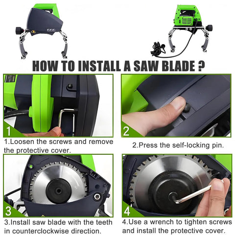 Automatic Pipe Cutting Machine Pro With Dual Saw Blades And Cold Cutting Technology, installation step-by-step image