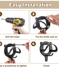 Installation steps for Six Pack Metal Horse Bridle Rack With Tubes And Screws Heavy Duty Bridle Holder Wall Mount