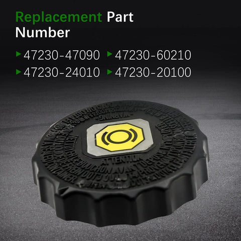 Brake Fluid Reservoir Cap Replacement For Toyota And Lexus SUVs And Trucks, Durable ABS Master Cylinder Cover with part numbers.