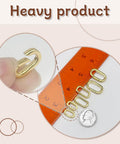 10Pcs Carabiner Clip Pendant Clasps in 18K Gold Tone for Necklaces and Bracelets with sizing ruler and quarter coin