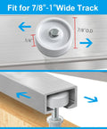 Must Have Bifold Door Repair Kit For Seven Eighths To One Inch Sliding Tracks Two Pack With Top And Bottom Brackets Guide Wheel