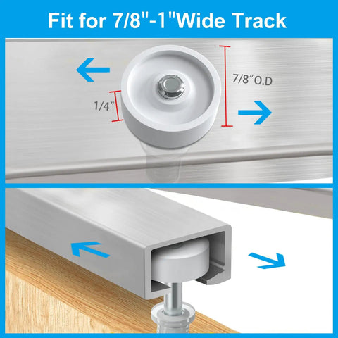 Must Have Bifold Door Repair Kit For Seven Eighths To One Inch Sliding Tracks Two Pack With Top And Bottom Brackets Guide Wheel