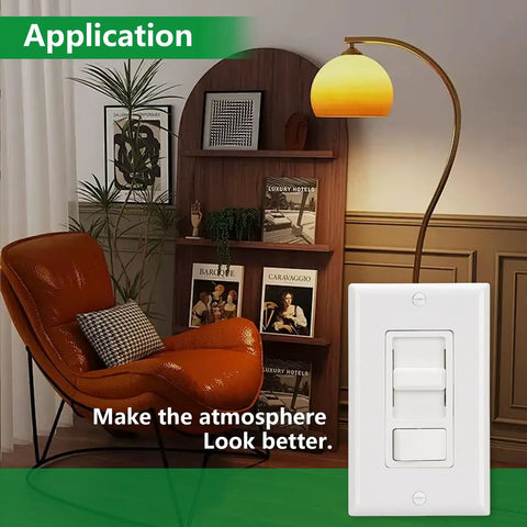 Plug And Play Easy Install Dimmer Switch For LED And CFL Bulbs Plus Traditional Incandescent And Halogen 120V 150W