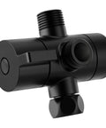 Acc-Core Shower Arm Diverter With Matte Black Finish, Metal Construction, 1/2 Inch IPS, Dual Independent And Shared Diverter For Easy Shower Flow