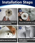 Heavy Duty Washer Basket Driven Hub Kit And Bushing Set For Whirlpool Maytag Kenmore And VMW Washers installation steps