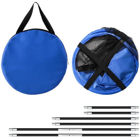 Set Of 3 Golf Chipping Nets With 12 Inch, 18 Inch, And 24 Inch Pop Up Targets For Indoor Outdoor Practice With Carry Bag And Poles