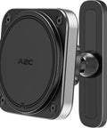 Side view of Upgraded Magnetic Golf Cart Phone Holder With 20x N55 Magnets, black and silver, on course mount for MagSafe iPhone
