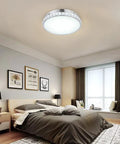 Modern Crystal Bead Chrome Flush Mount Led Ceiling Light Fixture Adds Glam To Any Bedroom Kitchen Bathroom Hallway Or Living Room