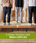 Heavy Duty Adjustable Bed Frame Support Legs Screw Mounted 8.3 To 14.5 Inches Four Pack on wooden bed slats supporting weight.