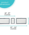 Custom Fit Walk-Thru Extra Wide Baby Gate For Openings 65 To 141 Inches, 30-Inch Tall, Hardware Mounted dimensions overview