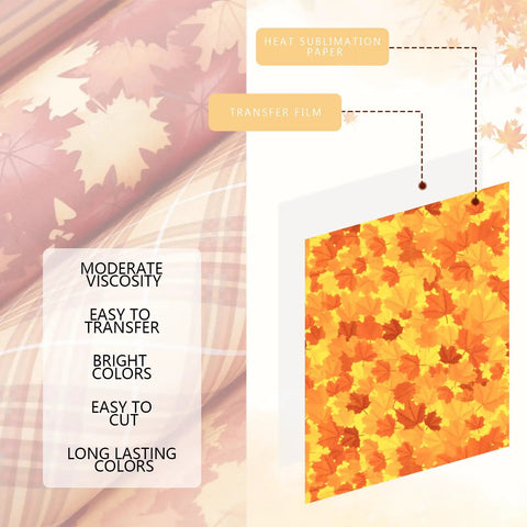 Fall Sublimation Transfer Paper Bundle, 10 Sheets, 12 By 10 Inches, Classic Color For DIY Mugs, Tumblers, Key Chains, And T Shirts.
