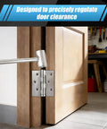 Door Hinge Adjustment Tool For Flag Style Hinges 14-19mm Double Head Heavy Duty Hinge Gap Wrench For Residential And Cleanroom Doors Repair Professional Grade And DIY Friendly, Helps Speed Gap Fix On Flag Style Hinges With 14-19mm Range. Heavy steel wrench on flag hinge adjusting door clearance.
