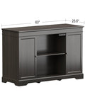 Hidden Motorized TV Lift Cabinet For 55 To 65 Inch Televisions With Storage And Remote Control in Modern Walnut Finish