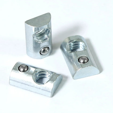 5/16-18 Threaded Steel Roll-In T-Nut With Ball Spring For 15 And 40 Series Aluminum Extrusion Profiles Rail Accessories 20 Packs