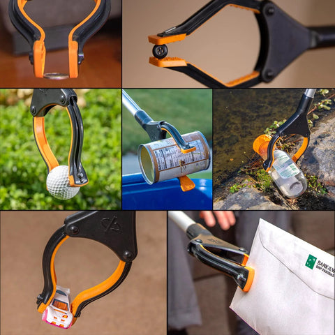 36-inch magnetic reacher with folding design picking various items