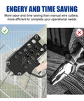 Heavy Duty Pneumatic Cutting Nipper Built Tough With Aluminum Housing And Forged Alloy Steel Blades For Faster Wire Snipping and zero sweat operation depicted cutting wire with efficiency.