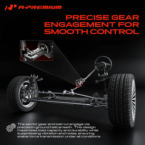 Heavy Duty Power Steering Gearbox Assembly Upgrade Old School Chevy Trucks with precise gear engagement in steering system.