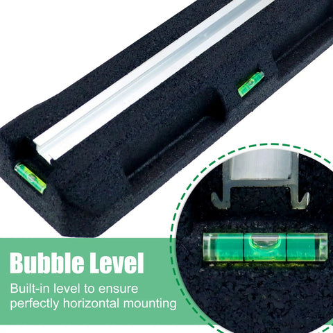 Beefy Rubber Floor Mount Base Kit For Mini Split Condenser Two Pack Anti Vibration Brackets with built-in bubble level
