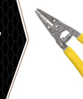 Ergonomic Wire Stripper For 10 To 18 AWG Solid And 12 To 20 AWG Stranded With stainless steel blades and yellow no fluff grip