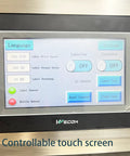 Killer Fully Automatic Labeling Machine For Round Bottles Cranking 20 To 60 Labels Per Minute With Zero Hassle Auto Correction Touch Screen display.