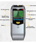 Heavy Duty Digital Wall Stud Finder With Lcd Display, 5 In 1 Scanner showing controls for metal, ac, and stud detection.