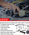 Upgraded Aluminum Coolant Water Pipe Kit For Jaguar F Type F Pace XE XF XJ Discovery Range Rover 2010 To 2021 shown during installation.