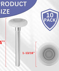 10 Pack 4 Inch Stem 2 Inch White Nylon Garage Door Roller With Protective Sealed Cap Dustproof Ultra Quiet Long Lasting Heavy Duty High Load Capacity Double Sealed Bearings Maintenance Free