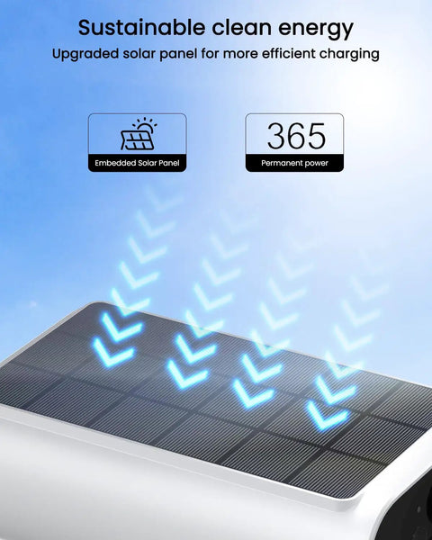 Solar Outdoor Security Cameras Wireless 4 Camera Kit 4MP System With Color Night Vision Motion Detection No Monthly Fee includes solar panel