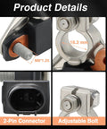 Boss Tier Battery Current And Voltage Sensor With Wiring Harness Exact Swap For Honda Civic CRV Acura RDX ILX close-up details of adjustable bolt and 2-pin connector.