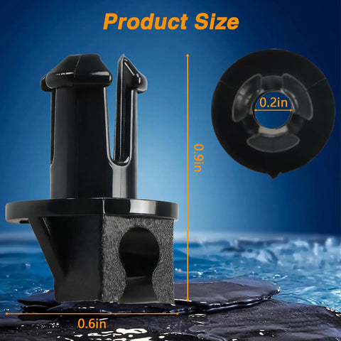 Throttle Lever Linkage Swivel Bushings 2 Pack, Heavy-Duty Abrasion-Resistant Nylon, size details for Mercury Marine system