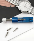 Watch Link Remover Tool With Extra Pins Portable Strap Adjustment Kit For Quick At Home Watch Repairs DIY Bracelet Remover