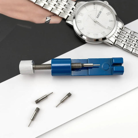 Watch Link Remover Tool With Extra Pins Portable Strap Adjustment Kit For Quick At Home Watch Repairs DIY Bracelet Remover